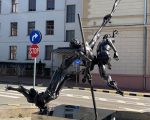 Statuia din seria «Murim spre a ne naște» va fi expusă șase luni în fața Teatrului Matei Vișniec